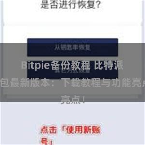 Bitpie备份教程 比特派钱包最新版本：下载教程与功能亮点！