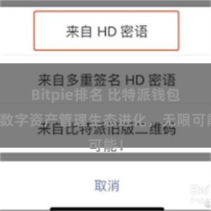 Bitpie排名 比特派钱包：数字资产管理生态进化，无限可能！