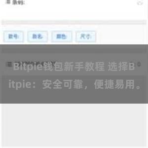 Bitpie钱包新手教程 选择Bitpie：安全可靠，便捷易用。