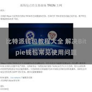 比特派钱包教程大全 解决Bitpie钱包常见使用问题