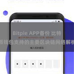 Bitpie APP备份 比特派钱包支持的主要区块链网络解析