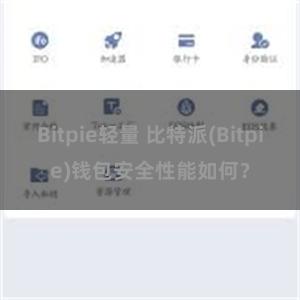 Bitpie轻量 比特派(Bitpie)钱包安全性能如何？