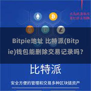 Bitpie地址 比特派(Bitpie)钱包能删除交易记录吗？