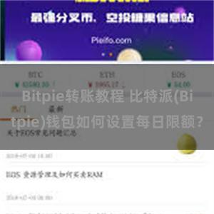 Bitpie转账教程 比特派(Bitpie)钱包如何设置每日限额？