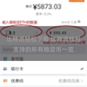 比特派轻松下载 比特派钱包支持的所有稳定币一览